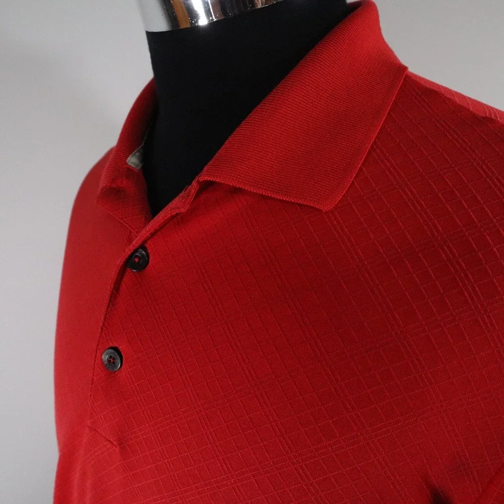 Adidas Golf Polo Shirt Mens Medium Climacool Red‎ Short Sleeve Gator Creek Club